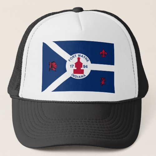 Fort Wayne Indiana United States flag Trucker Hat