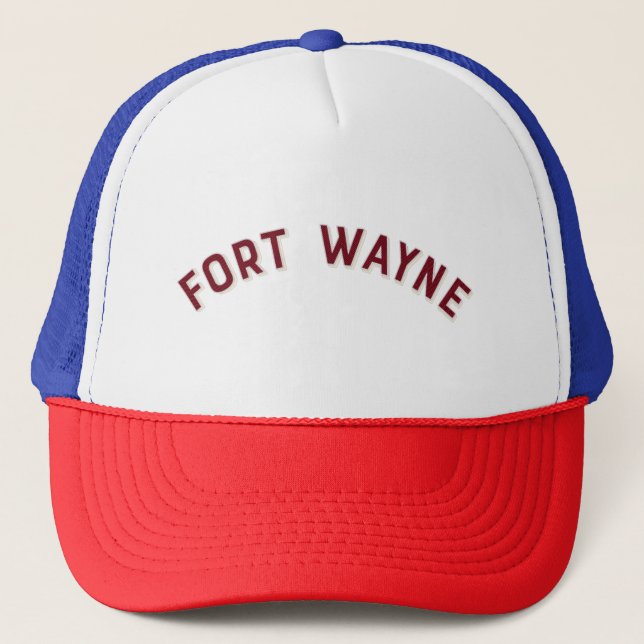Fort Wayne, Indiana Vintage Arch Trucker Hat (Front)
