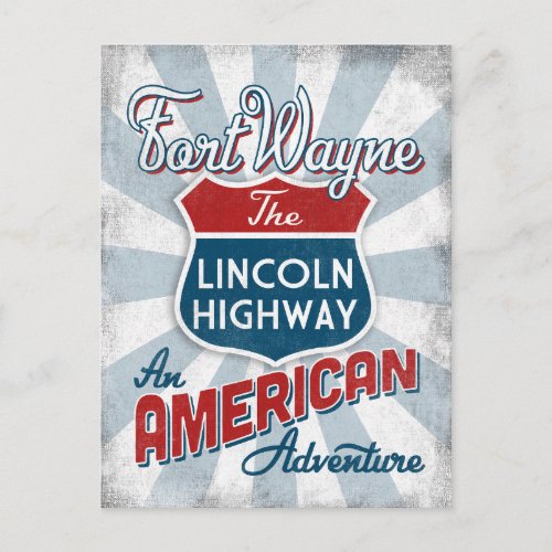 Fort Wayne Lincoln Highway Vintage America Indiana Postcard