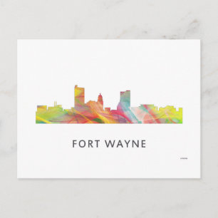 FORT WAYNE SKYLINE WB1 - POSTCARD