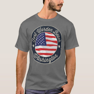 Fort Worden Beach - Patriotic Washington Souvenir  T-Shirt