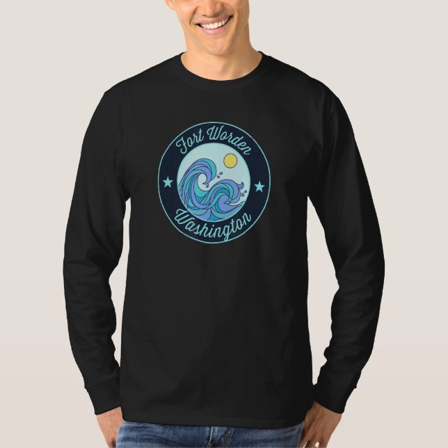 Fort Worden Wa Washington Souvenir Nautical Surfer T-Shirt (Front)