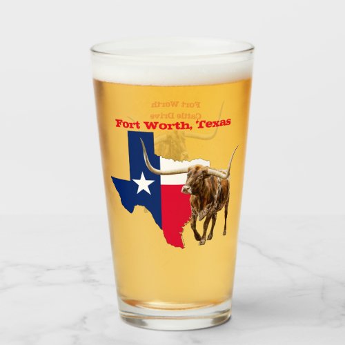 Fort Worth Beer Glass