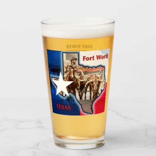 Fort Worth Cattle Drive Glass