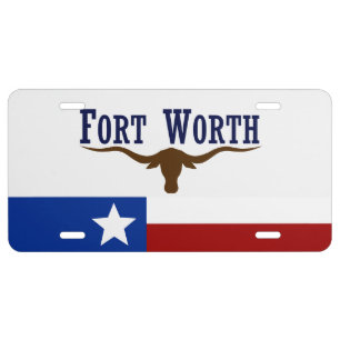 Fort Worth City flag (Texas) License Plate