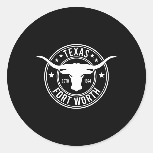 Fort Worth Classic Round Sticker (Front)