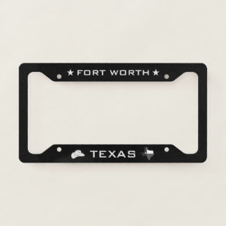 Fort Worth Cowboy Hat License Plate Frame