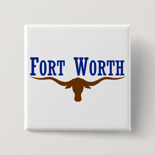 Fort Worth Flag Pinback Button (Front)