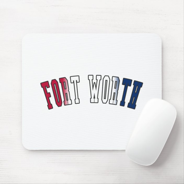 Fort Worth in Texas State Flag Colors Mousepad