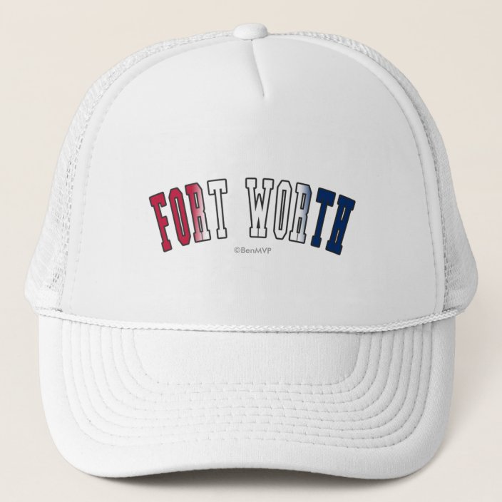 Fort Worth in Texas State Flag Colors Trucker Hat
