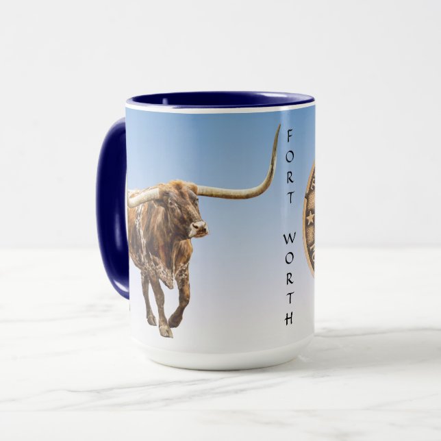Fort Worth Stock Yards Texas Graphic, Mug (Front Left)