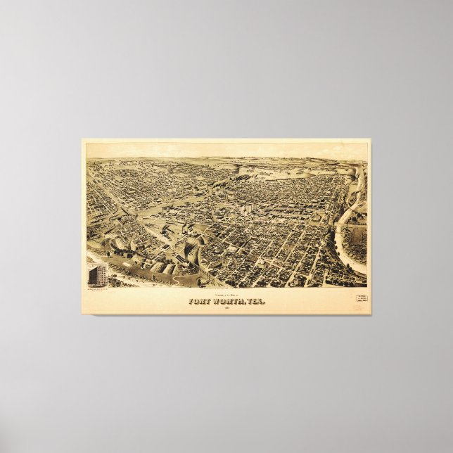 Fort Worth, Texas (1891) Canvas Print (Front)