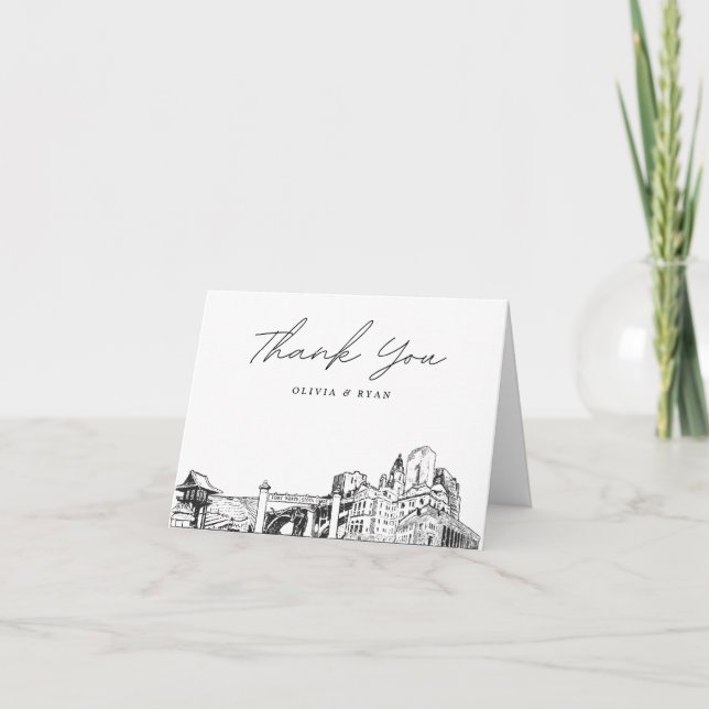 Fort Worth Texas Blank Thank You Card (Front)