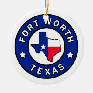 Fort Worth Texas Ceramic Ornament