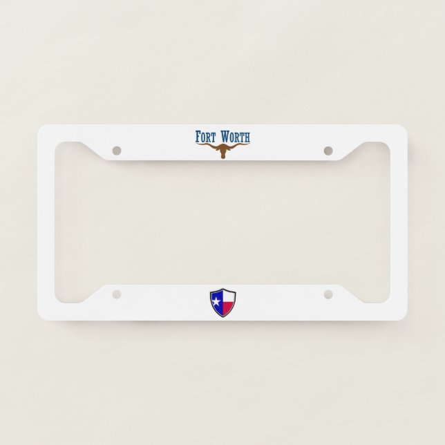 Fort Worth (Texas) city flag  License Plate Frame (Front)