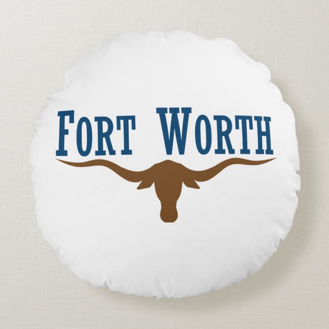 Fort Worth (Texas) City flag  Round Pillow (Front)