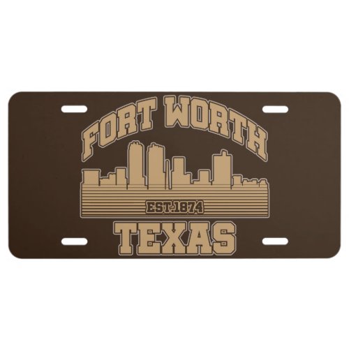Fort WorthTexas License Plate