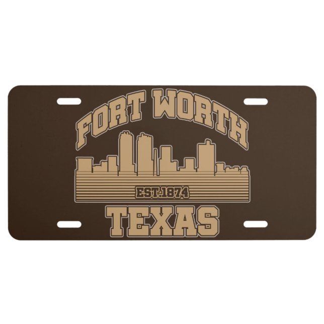 Fort Worth,Texas License Plate (Front)