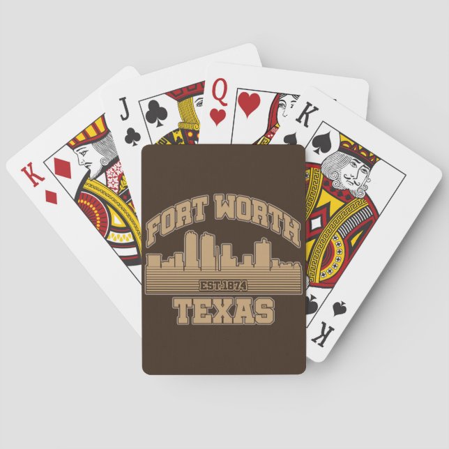 Fort Worth,Texas Poker Cards (Back)