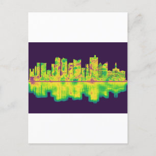Fort Worth Texas Skyline Invitation Postcard