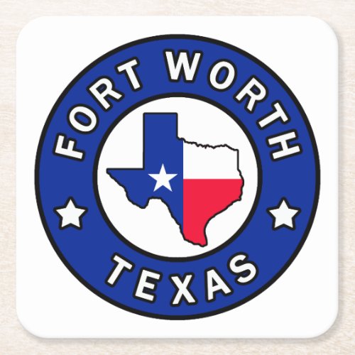 Fort Worth Texas Square Paper Coaster