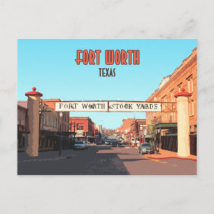 Fort Worth Texas Stock Yards Vintage Postcard