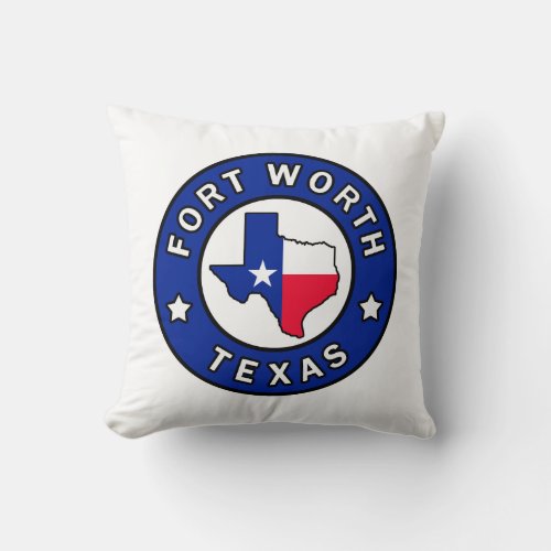 Fort Worth Texas Throw Pillow