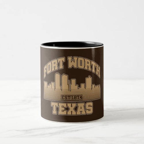 Fort WorthTexas Two_Tone Coffee Mug