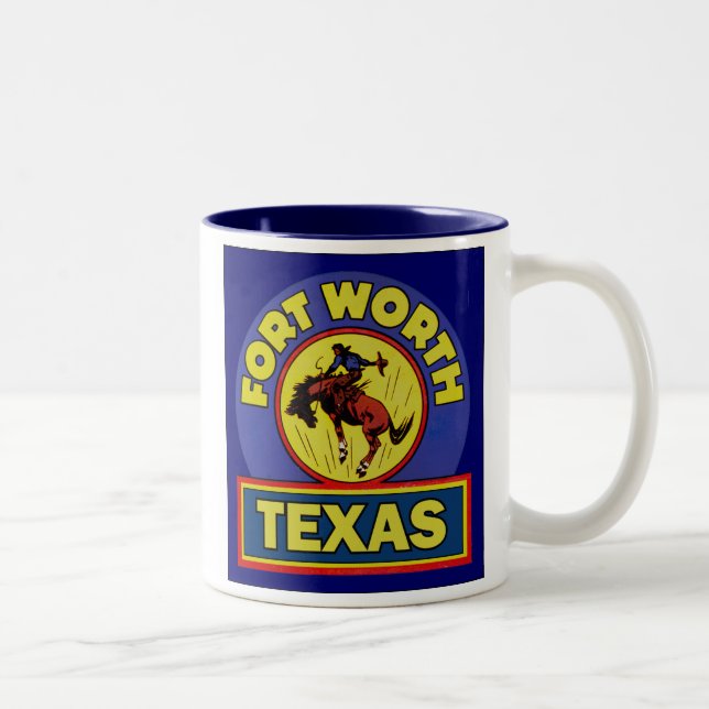 Fort Worth Texas Two-Tone Coffee Mug (Right)