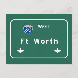 Fort Worth Texas tx Interstate Highway Freeway : Postcard