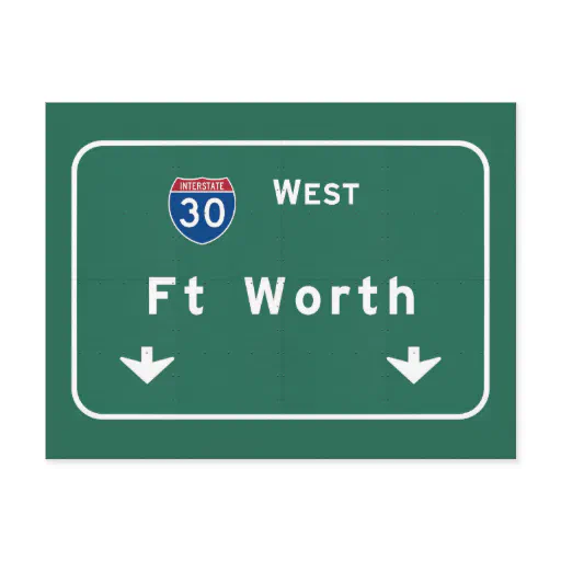 Fort Worth Texas tx Interstate Highway Freeway : Postcard
