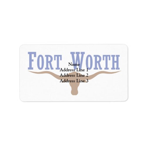 Fort Worth Texas United States Label