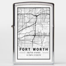 Fort Worth Texas USA City Travel City Map