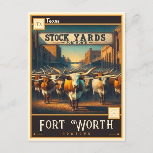 Fort Worth Texas  Vintage Postcard