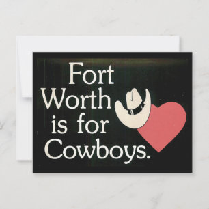 Fort Worth TX Cowboy Postcard