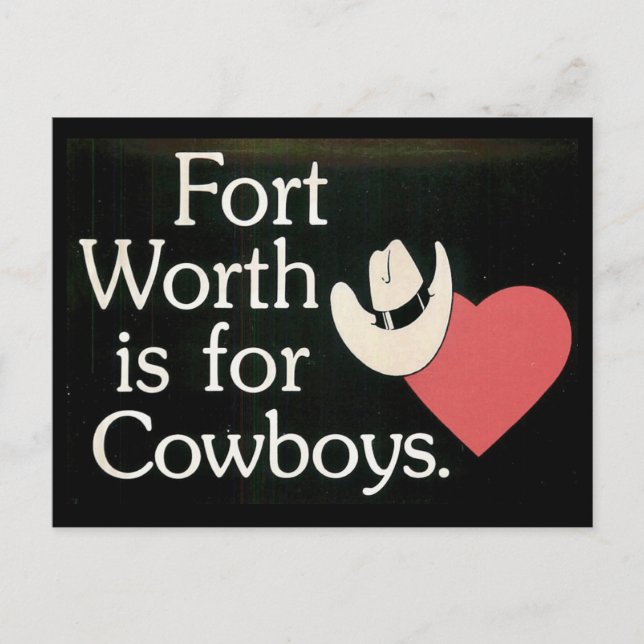 Fort Worth TX  Cowboy  Postcard (Front)
