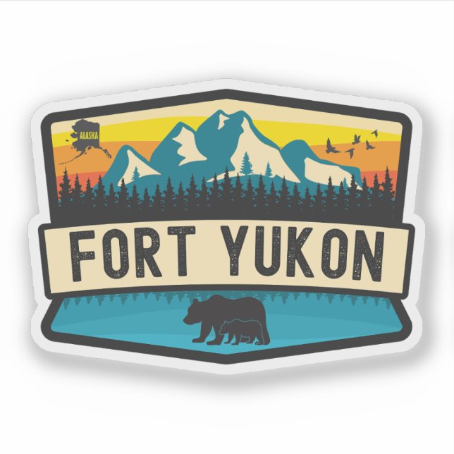 Fort Yukon, Alaska Sticker (Front)