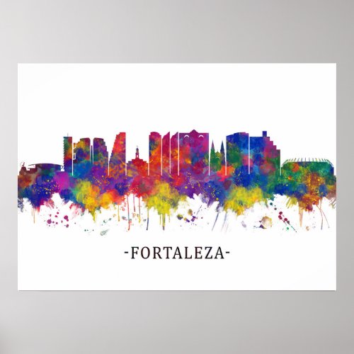 Fortaleza Brazil Skyline Poster