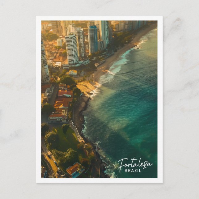 Fortaleza Brazil Travel Place illustration Postcard (Front)