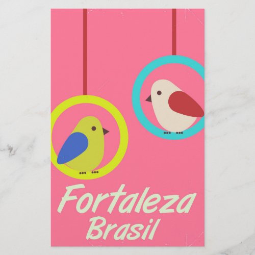 Fortaleza Brazil vintage travel poster Stationery