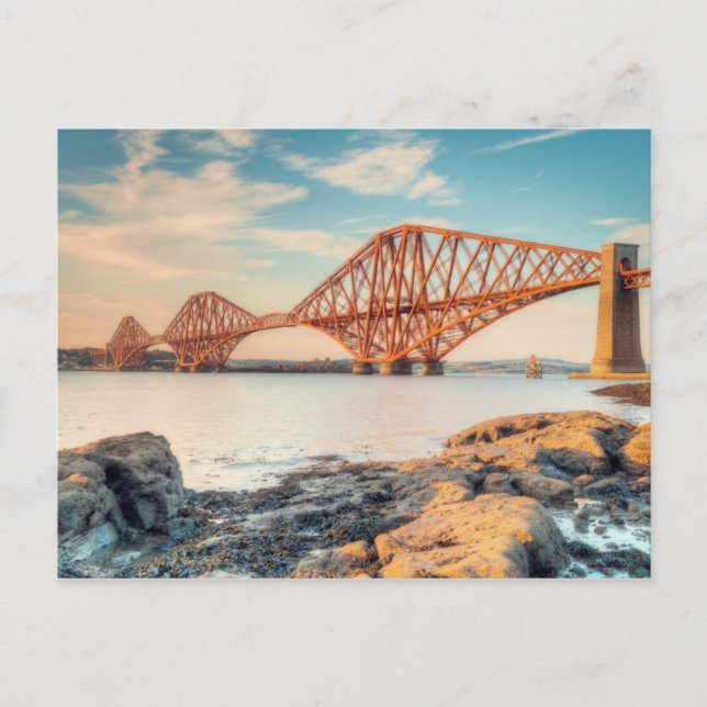 Forth Bridge at Sunset Postcard (Front)