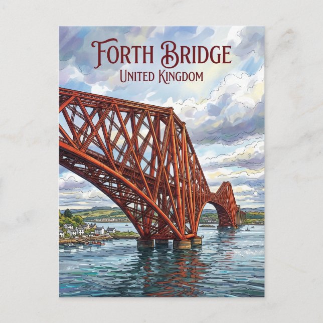 Forth Bridge United Kingdom Postcard (Front)