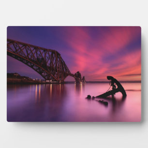 Forth Rail Bridge At Sunset Scotland Plaque