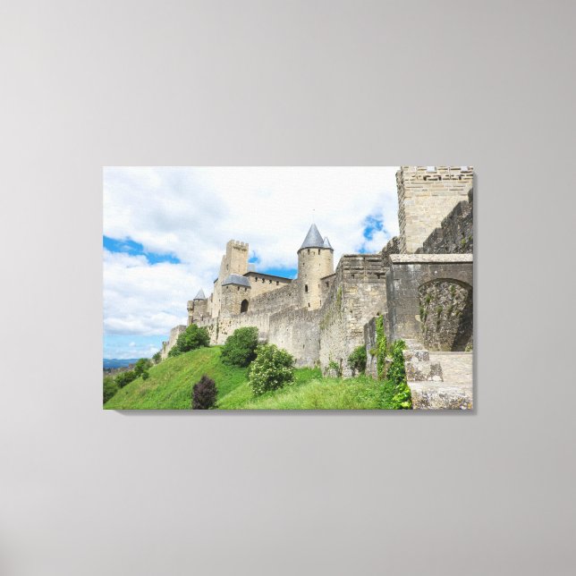 Fortified City Of Carcassonne Canvas Print (Front)
