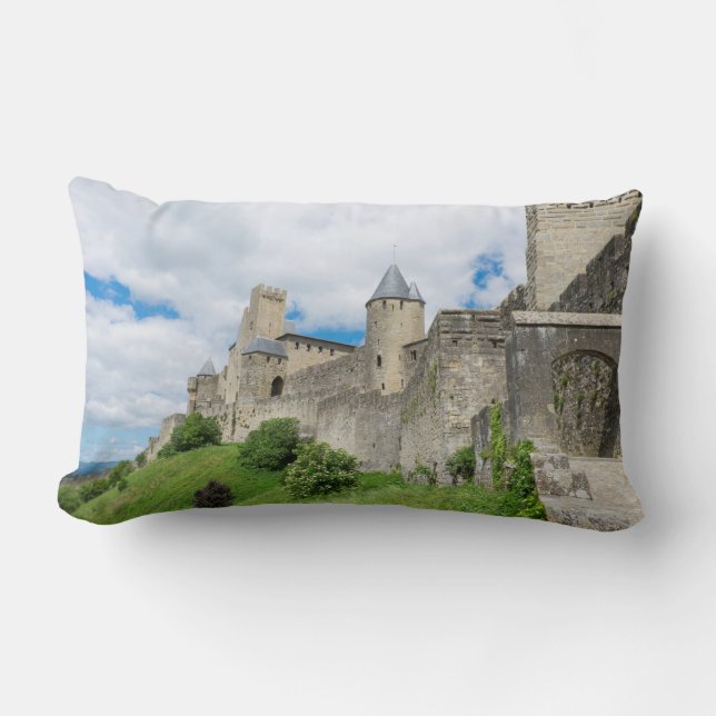 Fortified City Of Carcassonne Lumbar Pillow (Front)