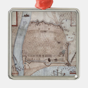 Fortified Encampment, Puerto Rico Metal Ornament