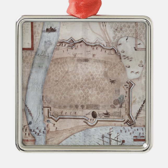 Fortified Encampment, Puerto Rico Metal Ornament (Front)