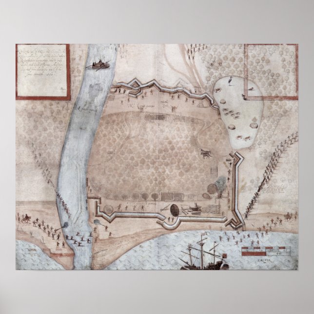 Fortified Encampment, Puerto Rico Poster (Front)