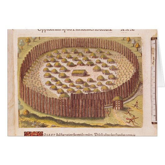 Fortified Indian Village, from 'Brevis 2 Cards (Front Horizontal)
