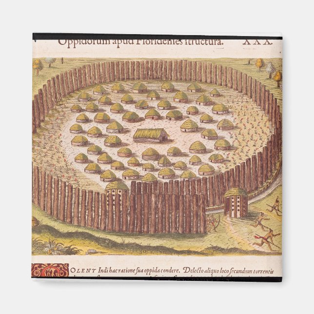 Fortified Indian Village, from 'Brevis 2 Magnet (Front)